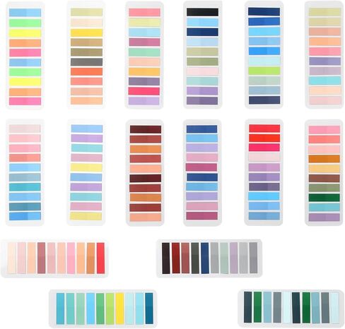 1600Pcs Sticky Tabs Book Tabs for Annotating Books,Transparent Sticky Notes, Multi-Colored Book Marks for Reading,Writable and Repositionable Page Marks Annotation Tabs (1600) in Saudi Arabia