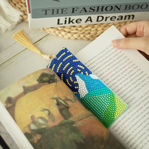 SWATOM 6 PCS 5D Diamond Painting Laink Lainks Sun & Moon Acrylic Diamond Art Mongmark with Diy Painting kits و Wood Beads Bendant Rhinestone Stowers (Sun & Moon Nature 6 PCS) in Kuwait