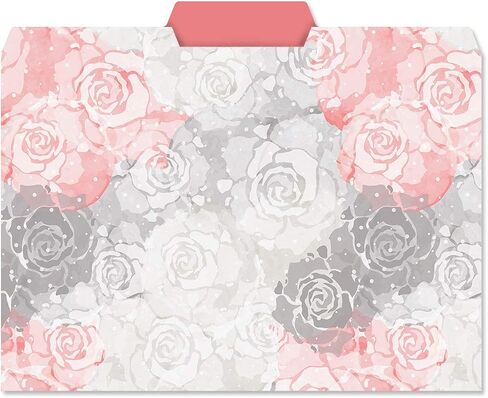 Current Floral Fun File Folders Value Pack - Bulk Set of 24, 6 Pretty Decorative Designs, 1/3 Cut Tabs, Heavy-Duty Paper Stock, Office Supplies for Home & Work, 9-½" x 11-¾" Letter Size in Kuwait