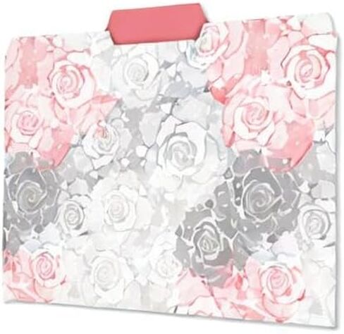 Current Floral Fun File Folders Value Pack - Bulk Set of 24, 6 Pretty Decorative Designs, 1/3 Cut Tabs, Heavy-Duty Paper Stock, Office Supplies for Home & Work, 9-½" x 11-¾" Letter Size in Kuwait