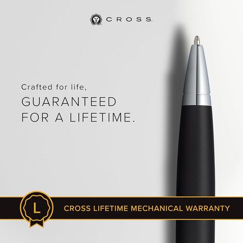 Cross Calais Refillable Ballpoint Pen, Medium Ballpen, Includes Premium Gift Box - Satin Chrome in Saudi Arabia