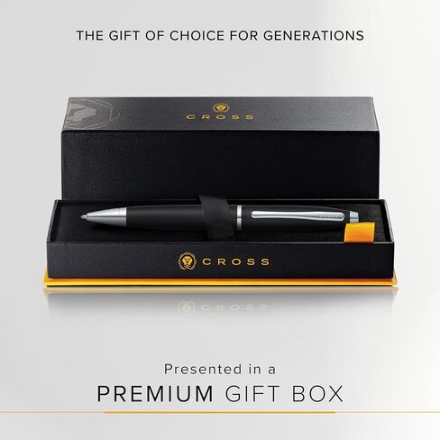 Cross Calais Refillable Ballpoint Pen, Medium Ballpen, Includes Premium Gift Box - Satin Chrome in Saudi Arabia