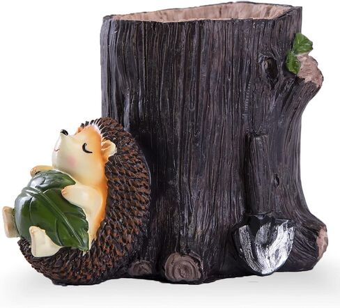 Desk Pen Toothbrush Pencil Pot Holder,Cute Resin Hedgehog Holder, Desktop Organizer Container Stationery Storage Office Desk Decoration in Kuwait