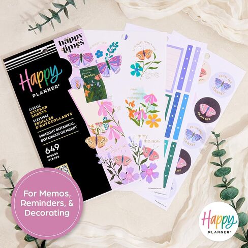 حزمة ملصقات Happy Planner للتقويمات والمجلات والمخططين ، وملصقات سهلة الإسقاط وملحقات سجل القصاصات ، والموضوع الكلاسيكي الموسمي ، والحجم الكلاسيكي ، و 30 ورقة ، 690 ملصقات إجمالية in Kuwait