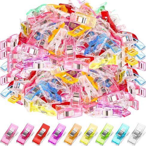 400 Sewing Clips Quilting Supplies Multipurpose Plastic Fabric Clips Assorted Colors for Sewing Quilting Binding Crafts in Saudi Arabia