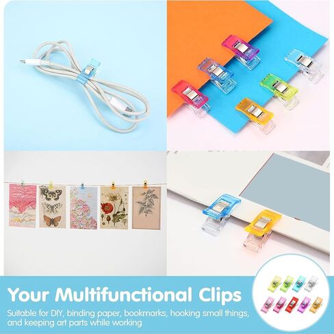 400 Sewing Clips Quilting Supplies Multipurpose Plastic Fabric Clips Assorted Colors for Sewing Quilting Binding Crafts in Saudi Arabia