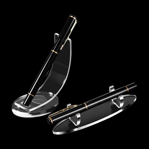 2 Pcs Acrylic Desk Pen Holders Desk Top Single Pen Holders Ballpoint Pen Display Racks Pencil Display Stands Desktop Pen Organizers for Home School Office Clear in Saudi Arabia