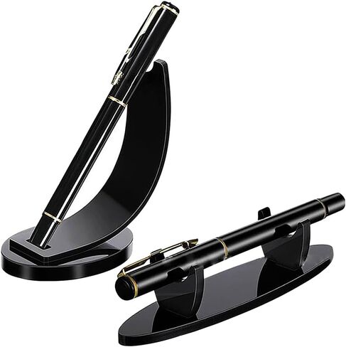 2 Pcs Acrylic Desk Pen Holders Desk Top Single Pen Holders Ballpoint Pen Display Racks Pencil Display Stands Desktop Pen Organizers for Home School Office Clear in Saudi Arabia