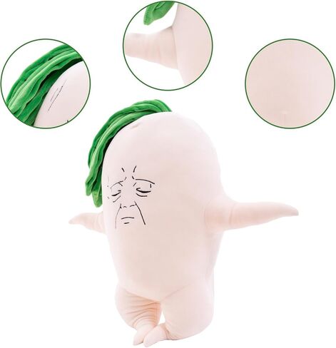 Radish Plush Pillow 11 Inch, Cute Radish Stuffed Animal, Soft Stuffed Radish Plushie, Radish Plush Throw Pillow for Room Decor, Gifts for Girls, Kids on Birthday, Christmas in Saudi Arabia