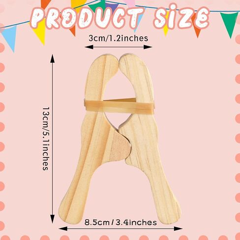 Simgoing 6 Pcs Wooden Fort Clips for Silks Blanket Building,Multicolored in Kuwait