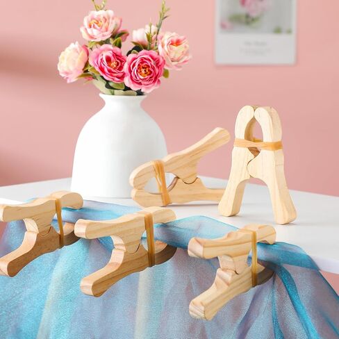 Simgoing 6 Pcs Wooden Fort Clips for Silks Blanket Building,Multicolored in Kuwait