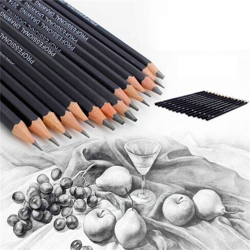 Heshengping Drawing Sketch Pencil Set 14pcs Sketching Pencils 12B 10B 8B 7B 6B 5B 4B 3B 2B B HB 2H 4H 6H Graphite Pencils for Kid Adults Artists Student Beginners Professional in Kuwait