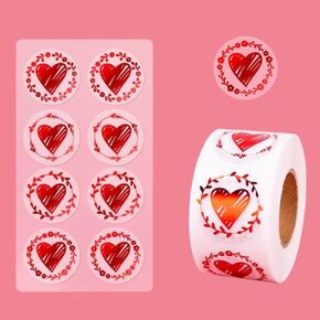 500 PCS Red Heart Stickers لبطاقات المعايدة المغلف ، ملصقات مغلف ملصقات القلب الأحمر لدعوات الزفاف ، بطاقات الشكر الأزهار ، الرسائل ، التخرج ، عيد ميلاد ، حفظ علامات التاريخ (أحمر)