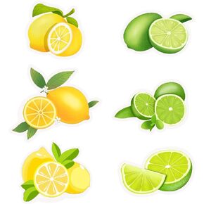 2.5 Inch Lemon Stickers Fruit Stickers for Birthday Party Decorations Envelope Seals Business Card Candy Cookie Bag Gift Party Favours Decorations 120 Pcs