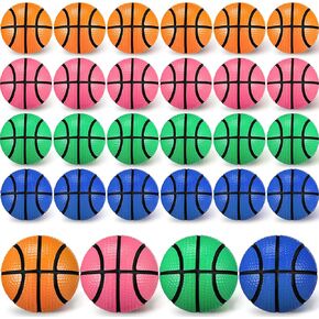 Blulu 30 Pack 1.6" Mini Basketball Stress Ball Mini Basketball for Kid Small Foam Sports Ball Party Favor Small Squeeze Anxiety Relief for School Carnival Goodie Bags