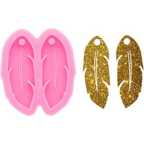 Feather Shape Earring Silicone Molds for Making Resin Jewelry Epoxy Resin Molds Earring Jewelry Resin Silicone Casting Molds for DIY Women Earrings, Resin Jewelry, Pendant Craft