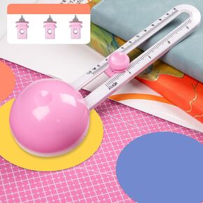Circle Cutter, Circle Paper Cutter, Circle Cutter for Paper Crafts, Adjustable Circle Cutters, Circular Cutter Tool, 4 inch Circle Cutter Paper, Rotary Paper Cutter, Pink Circle Cutters