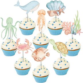 24 Pieces Five Is a Vibe Cupcake Toppers for Girl’s 5th Birthday Party Decorations - Groovy Theme Dessert Picks, Retro Hippie Daisy Flower 60s 70s Style Birthday Party Supplies