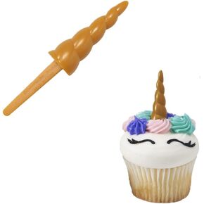 Unicorn Horn Cupcake Cake Picks - 24 Count