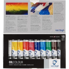 Van Gogh Oil Paints - Set of 10, Assorted Colors, 20 ml Tubes