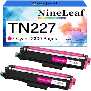 Nineleaf 2 Pack Tn227 استبدال خرطوشة الحبر الأصفر للأخ TN-227 TN223 TN227Y TN223Y العمل في MFC-L3770CDW HL-L3270CDW HL-L3290CDW HL-L3210CDW MFC-L3710CDW MFC-L3750CD