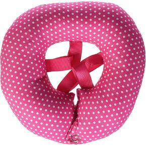 Pink Dots Up to 10"- Made in USA 100% Cotton Stuffed Safety Fence Collar to Keep Your pet Safely on The Right Side of The Fence.