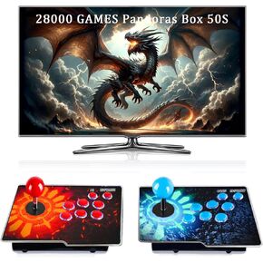 28000 in 1 Pandoras Box 50S Arcade Game Console Retro Game Machine for PC & Projector & TV, 2-4 Players,3D Games, Search/Hide/Save/Load/Pause Games, Favorite List