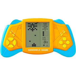 CZT Creative Brick Game Console Cool Wing Appearance Build in 2574 in 1 Block Games Handheld Game Machine Retro Portable Electronic Game Puzzle Toys Children/Students (Blue)