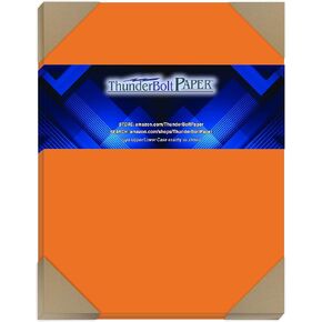 25 Bright Orange Color Cover/Card Paper Sheets - 12 X 18 Inches Large|Poster Size - 65# (65 lb/Pound) Light Weight Cardstock - Quality Printable Smooth Paper Surface for Bright Colorful Results in Saudi Arabia