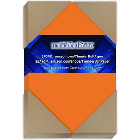 25 Bright Orange Color Cover/Card Paper Sheets - 12 X 18 Inches Large|Poster Size - 65# (65 lb/Pound) Light Weight Cardstock - Quality Printable Smooth Paper Surface for Bright Colorful Results