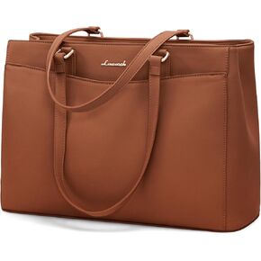 LOVEVOOK Laptop Tote Bag for Women, Teacher Bag Work Tote Bags, 17 Inch Waterproof Leather Computer Bag, Fashion Handbag Business Professional Briefcase Office Shoulder Bag