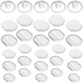 Silicone Earring Cushion Backs: Clip-on Nonskid Clear Earring Pads for Clip Back Earrings Studs Replacement 60 Pcs