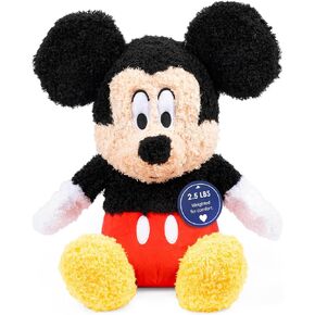 Jay Franco Weighted Disney Mickey Mouse Fuzzy Plush Pillow Buddy - 2.5 lbs Super Soft Stuffed Pillow - 15 Inches