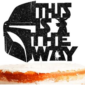 Black Glitter Cake Topper لهذا هو الطريقة التي يزخر بها ديكورات الفتاة بويت عائلة ديكورات عيد ميلاد سعيد in Kuwait