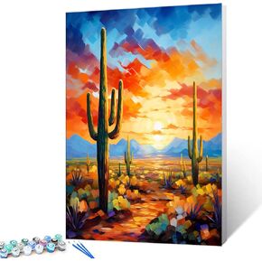 Tucocoo Glen Canyon Paint by Numbers Kits 16x20 inch Canvas DIY Oil Painting for Adults with Brushes and Acrylic Pigment, Lake Powell and Reflection Landscape Pictures for Home Decor (Without Frame)