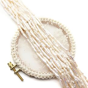 Natural Pearl Beads Long Irregular Cultrued Freshwater Baroque Pearl for Jewelry Making Gift