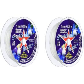 Stretch Magic 1mm Stretchy Beading Cord, 5m, Clear (2)
