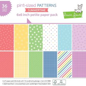Lawn Fawn LF3406 Pint-Sized Patterns Summertime Petite Paper Pack