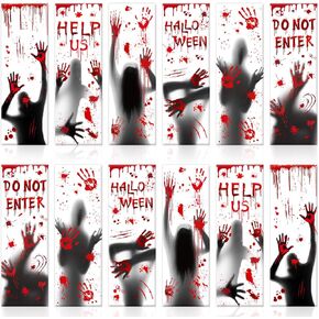 Whaline 36pcs Halloween Magnetic Longmks Bloody Handprints Ghost Magnetic Page Page Pattern Clips for Halloween Party School Rudi