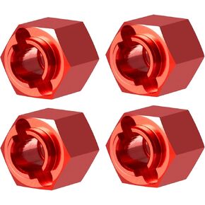 RCHUBAM 1/18 RC Wheel Hex 4PCS 6mm Wheel Hex Adaptor Set Compatible with Redcat Ascent 1/18 Scale Ascent RC Rock Crawler Car (Black)