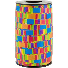 Berwick Offray 3800999 3/8" Wide Curl Ribbon, 250 Yards, Multicolor Stripe Pattern