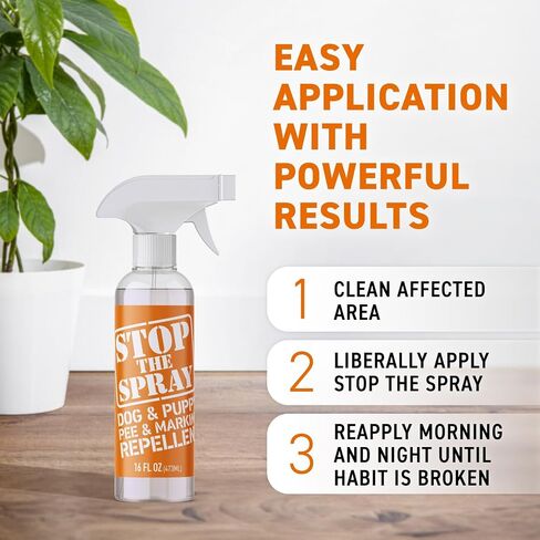 EBPP Stop the Spray - Dog & Puppy Pee Marking Repellent - Pet Training Spray - Puppy Potty Training Spray for Dogs - Dog Pee Stopper - Pee Deterrent for Dogs - No Marking Spray for Dogs Indoor 8oz in Saudi Arabia