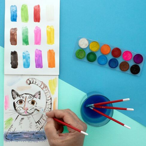 Hello, Artist! Watercolor Set 17 Pieces, 12 Colors, Assorted in Saudi Arabia