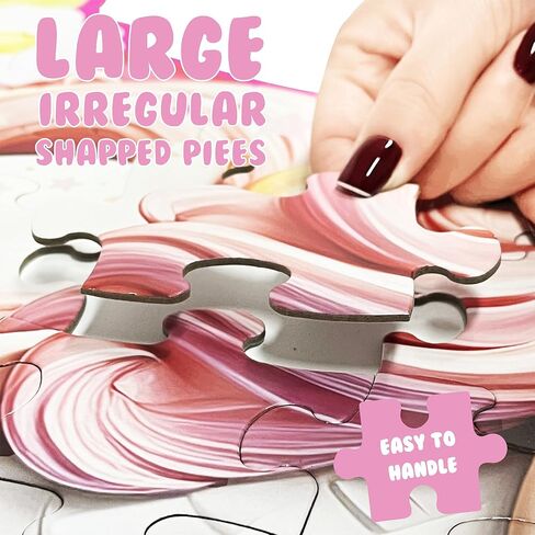 MOMO&LYCHEE Unicorn Floor Puzzles,46 Pieces Jigsaw Puzzles Puzzles for Kids Ages 4-6,Large Puzzles Toys for Toddler Gift in Saudi Arabia