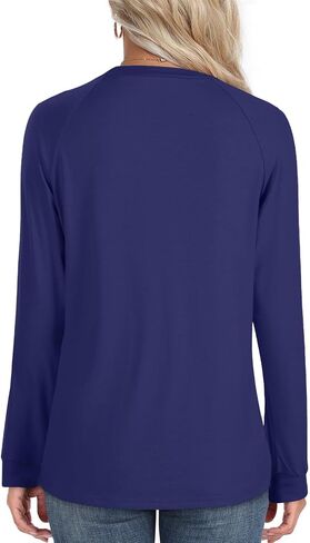 LYANER Women's Long Sleeve Shirts Dressy Casual Blouses T Shirts Crew Neck Pleated Tunic Top in Saudi Arabia
