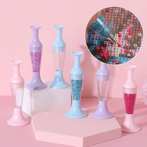 WsjiaboFux Pink 5D Diamond Pen for Painting Pen, Flower Pot Shaped Comfort Grip Standable Ergonomic Point Drill Pen for Painting and Nail Art，Diamond Pen for Painting Kits and Accessories in Saudi Arabia