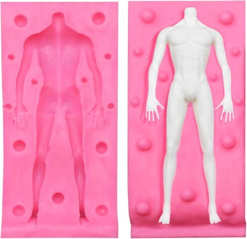 3D Human Body Silicone Clay Mold, Large Human Sculpture Polymer Mold Full Body Mold for Polymer Clay Craft (Large Man Body) in Saudi Arabia