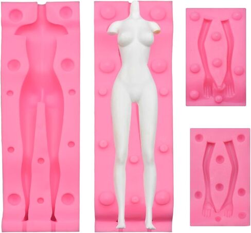 3D Human Body Silicone Clay Mold, Large Human Sculpture Polymer Mold Full Body Mold for Polymer Clay Craft (Large Man Body) in Saudi Arabia