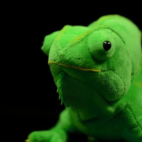 Tiny Heart Chameleon Plush Toy ، Super Super Super Critistic Cameleond Lizard Plush Doluted Devic Funder Fun Kids Plush Plush Plush لجميع المناسبات والأعمار (الأخضر) in Kuwait