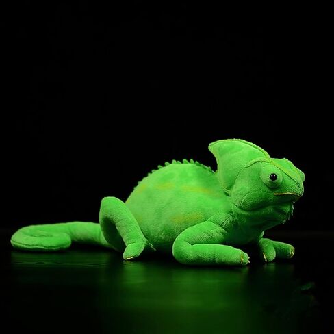 Tiny Heart Chameleon Plush Toy ، Super Super Super Critistic Cameleond Lizard Plush Doluted Devic Funder Fun Kids Plush Plush Plush لجميع المناسبات والأعمار (الأخضر) in Kuwait